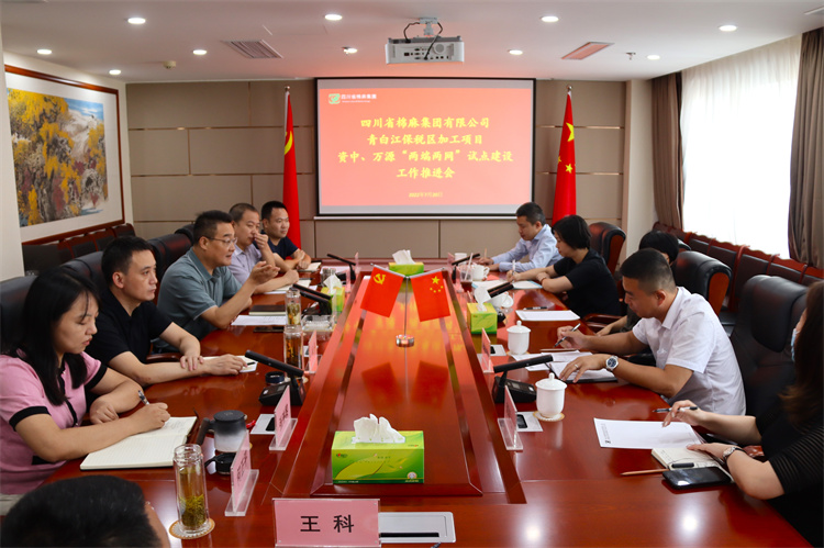 鄧華主持召開集團公司青白江保稅區(qū)加工項目資中 、萬源“兩端兩網(wǎng)”試點建設(shè)項目工作推進會